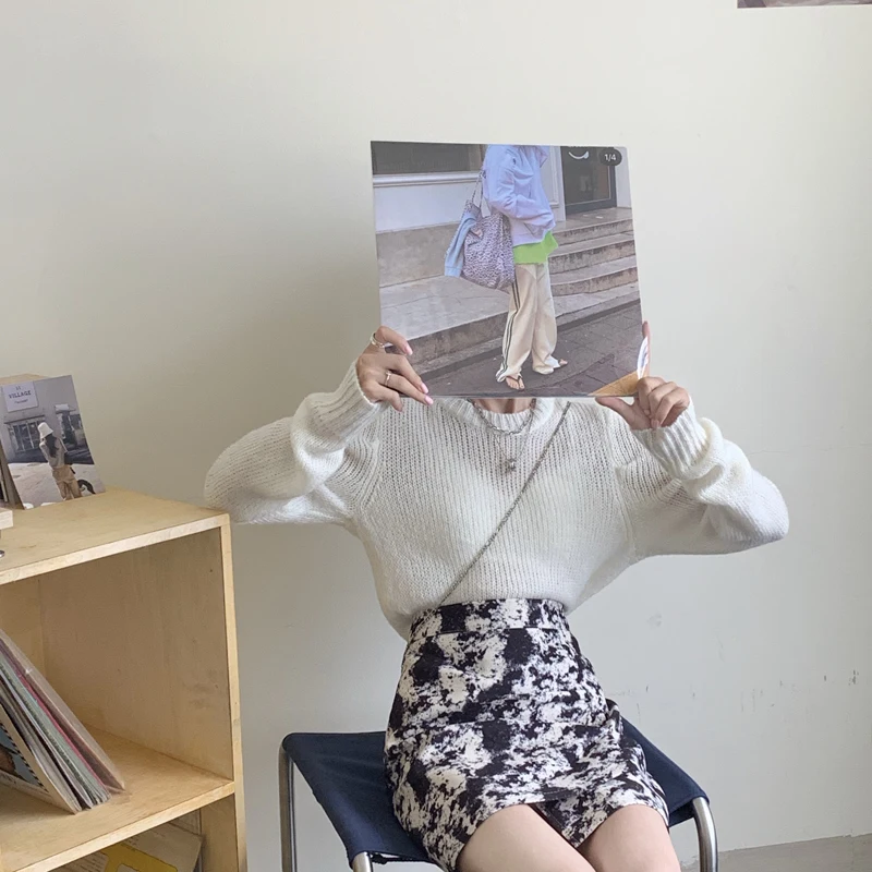 

Korean Style Women Summer Fashion Floral A-line Mini Skirt Casual High Waist Vintage Rendering Skirt