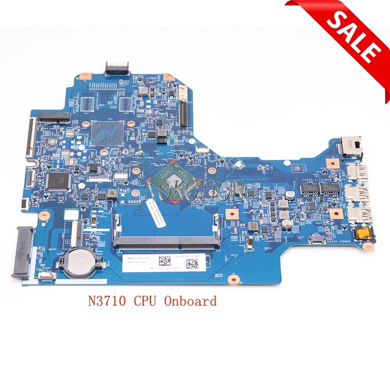 

Nokotion 925621-601 925621-001 For HP 17-BS 17-BS001DS 16897-1 448.0C801.0011 Laptop Motherboard SR2KL Pentium N3710 1.6Ghz