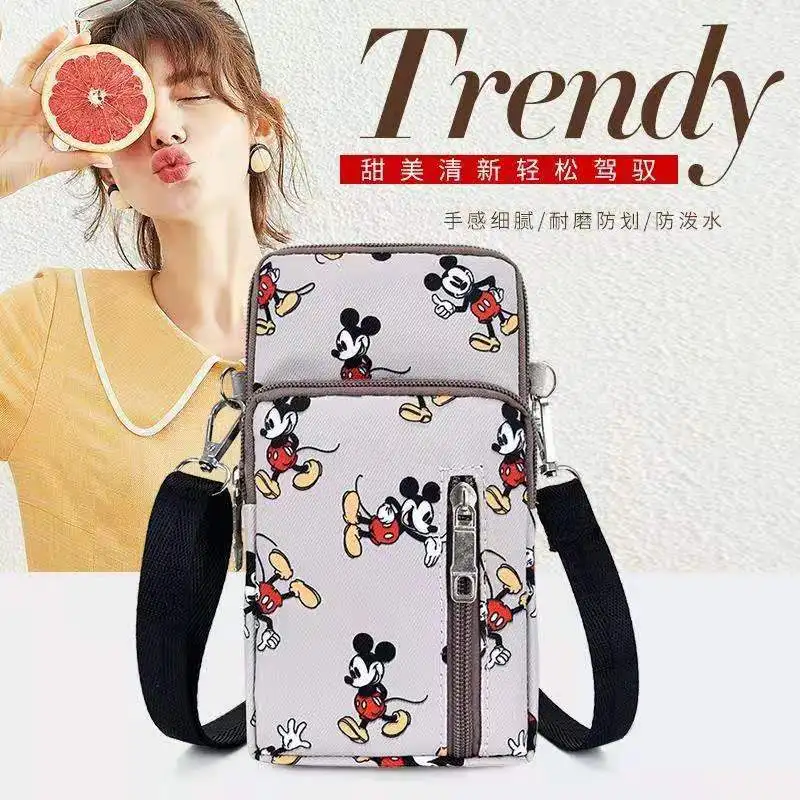

Disney cartoon Mickey new waterproof mini phone coin bag fashion card bag lipstick charging treasure storage bag