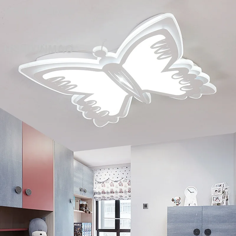 

New ultra-thin led ceiling light acrylic simple cartoon butterfly ceiling lamp bedroom children's room Ceiling lights AC110-240V