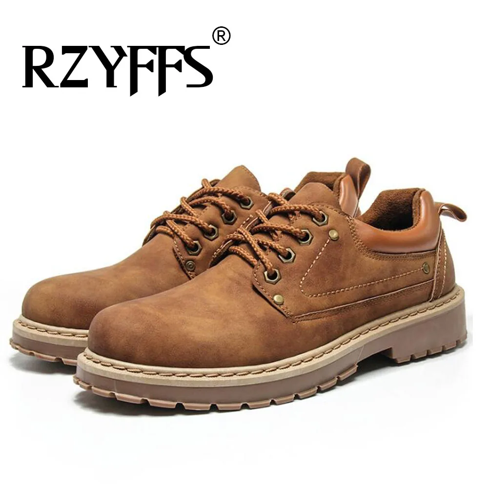 Men Casual Leather Shoe Martins Shoes Work Safety Winter Waterproof Ankle Botas A56-20 | Обувь