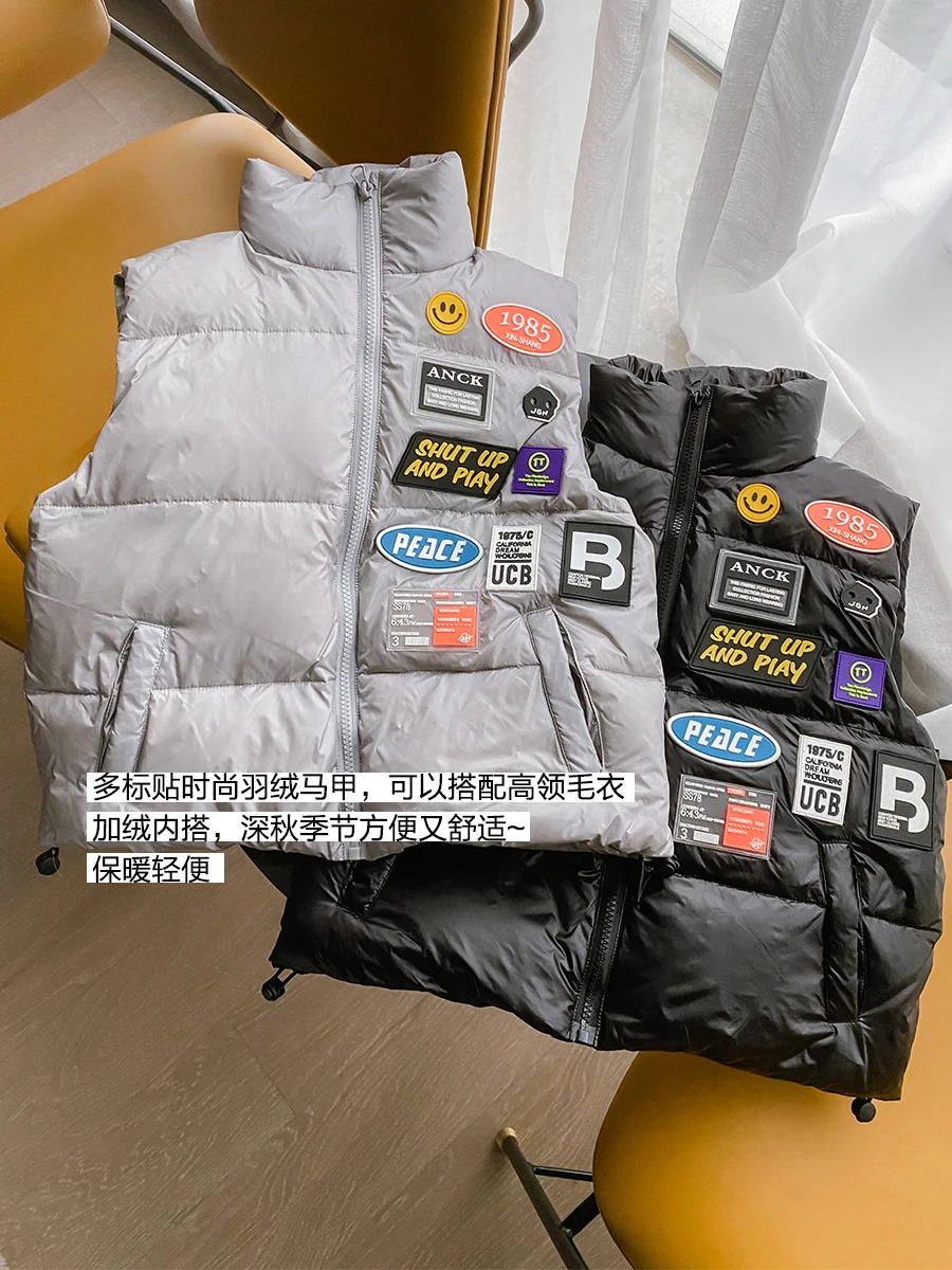 

Boys' White Duck down Thickened Warm down Jacket 2020 New Winter Middle and Older Children Korean Style Winter Clothes