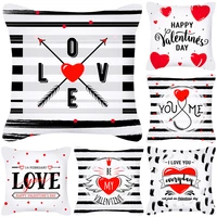 valentines day cushion cover red love pillowcase printing pillow covers linen throw pillowcase home decoration 18%e2%80%b3x18%e2%80%b3