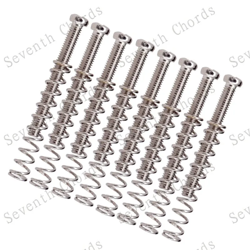 8pcs gold elektrische gitarre pickups schrauben und quellen gitarre humbucker pickups höhe einstellen bolzen und frühling m3 30mm free glo