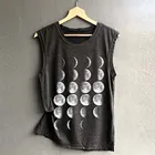 Футболка женская летняя одежда 2021 жилет с принтом Повседневный Свободный Топ без рукавов спортивный пуловер Туника Топ женские футболки #35