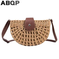 abqp straw beach tote bags for women 2021 new designed cross body bags for women summer beach straw totes