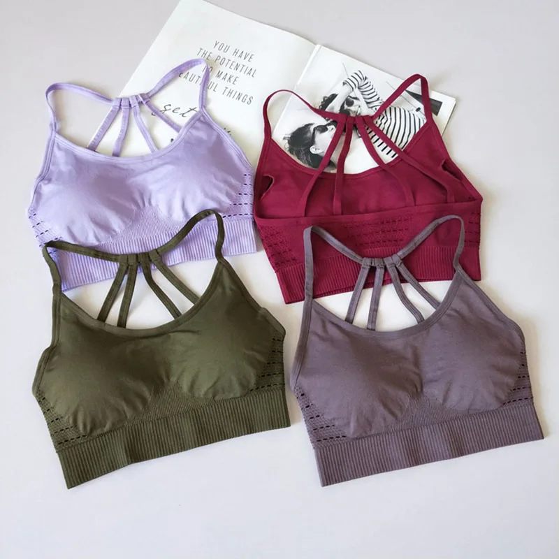 

Hollow Fashion Quick-Drying Sports Bra Fitness Exercise Vest Shockproof Yoga Breathable Women's Underwear