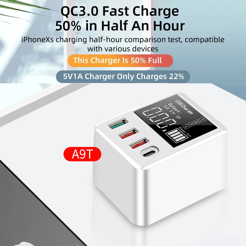 AIXXCO 6/8A Quick Charge QC3.0 USB PD Charger Wall Travel Mobile Phone Adapter Fast For iPhone Xiaomi Huawei | Мобильные телефоны и