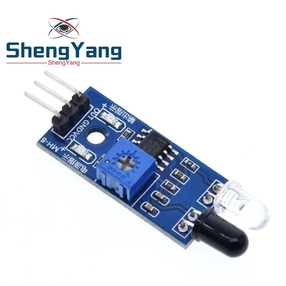 1 шт. Шэньян ИК инфракрасный обходом препятствий Сенсор модуль для Arduino «Робокар Поли» 3-жильный светоотражающий фотоэлектрический Новогодняя фарфор