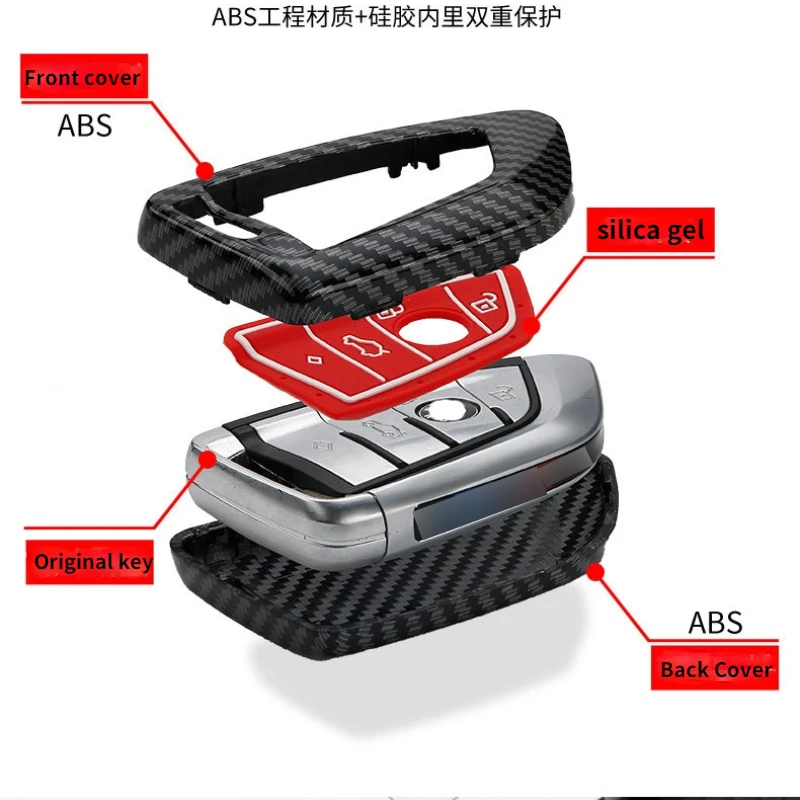 

Abs Car Key Case Cover Key Bag for Bmw F20 G30 G20 X1 X3 X4 X5 G05 X6 Accessories Car-Styling Holder Shell Keychain Protection