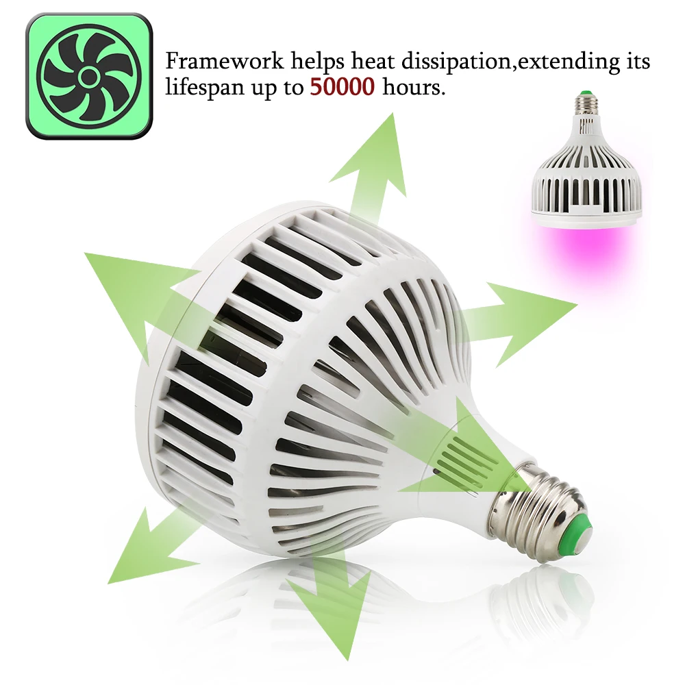 Полноспектральный светодиодный гроу-лайт 120 Вт светодиодов внутренняя лампа для растений цветение гидропоническая система сад гидроцветник теплицы включен.