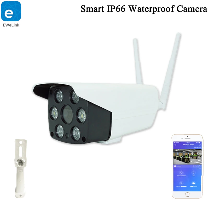 

Ewelink IP66 Waterproof Camera Smart WiFi Camera 1080P Two-way Audio Intercom Night Vision IR LED Camera Outdoor Camera