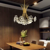 dandelion crystal led lights chandelier modern for living room decoration lights bedroom study dining room interior lighting