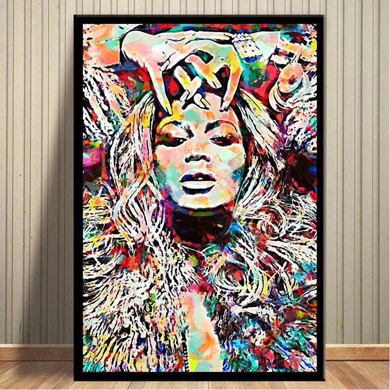 Beyonce акварельные художественные поп-звезды Плакаты и принты холст картины на стену абстрактный декоративный домашний декор плакат - Цвет: Godfather 01