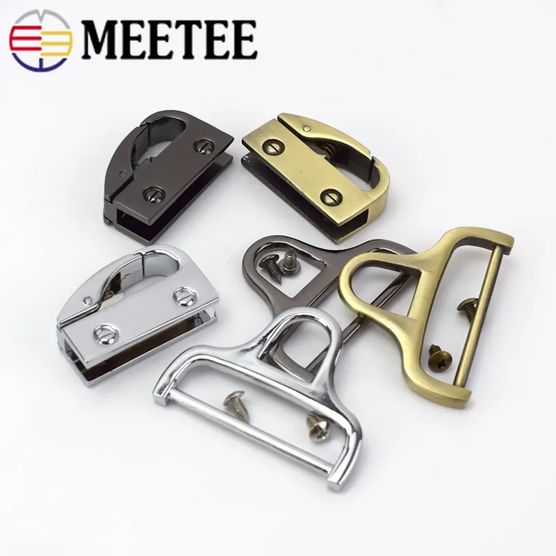 4 комплекта Meetee ремешок для сумки боковые Висячие пряжки с зажимом металлическая защелкивающаяся застежка с винтом для сумок Запчасти Аксессуары F2-14