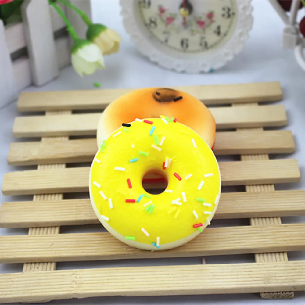 

#3 Simulation Doughnut Squishy Squeeze Stress Reliever Soft Colourful Doughnut Scented Slow Rising Toys Present Brain Game