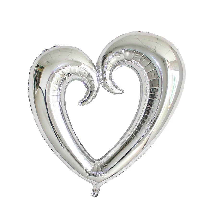 40inch Giant Hook Heart Foil Balloons Wedding Decoration Hollow Helium Ballon Valentine's Day Decor Birthday Party Globos | Дом и сад