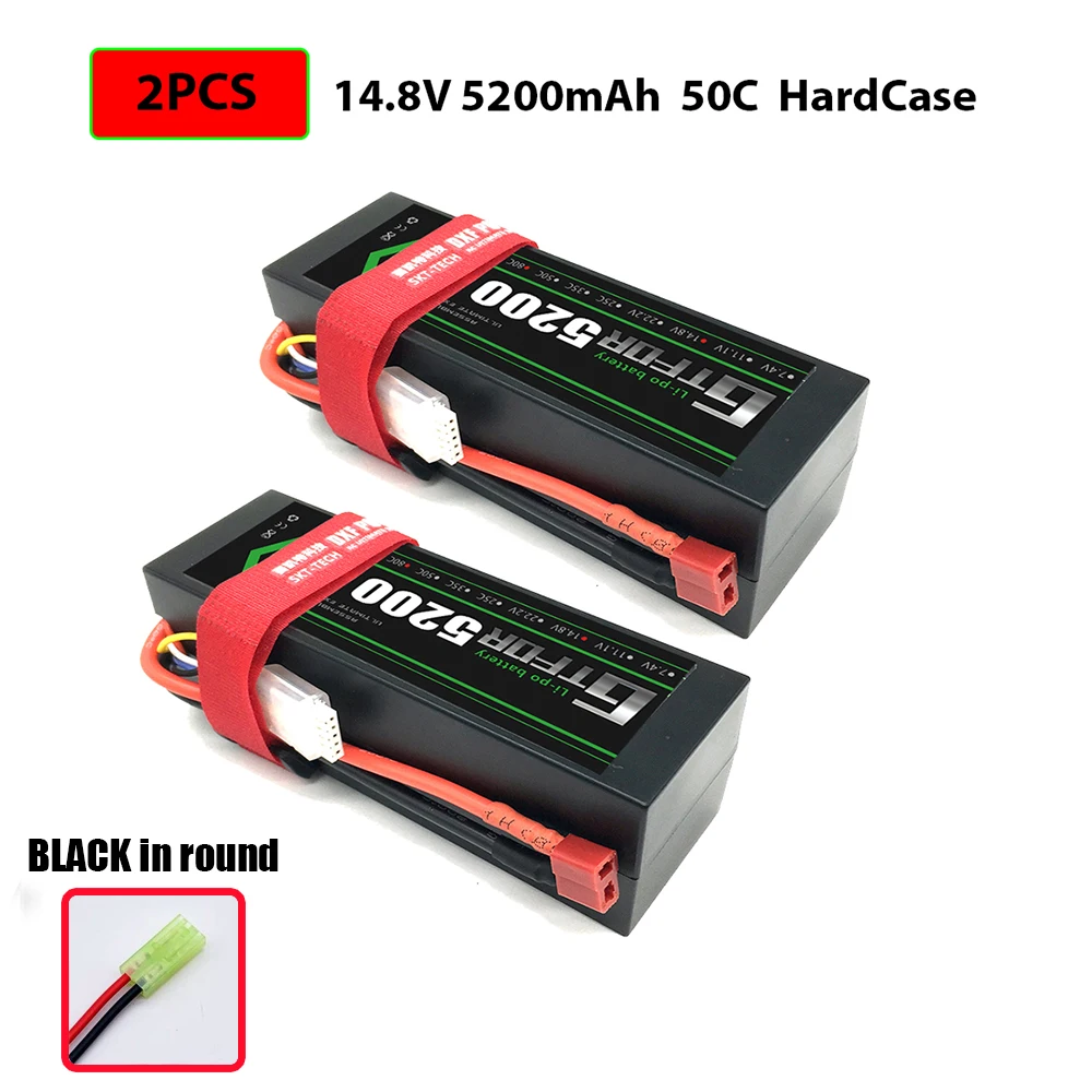 2PCS5200HARDBLACK 2S 3S 4S 5200mAh 6000mAh 7000MAH 7,4 V 11,1 V 14,8 V 50C 60C 100C 120C GTFDR Lipo батарея для X-MAXX E-REVO RC автомобилей Лодка Дрон - Цвет: 2PCS5200HARDBLACK