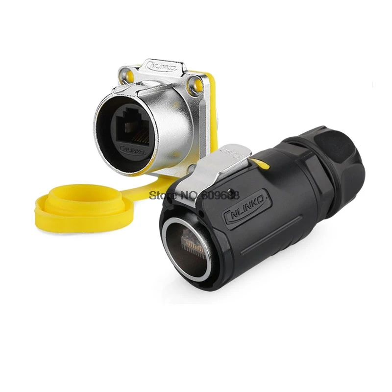 Соединитель M24 RJ45 водонепроницаемый 8 контактный разъем Ethernet Панельное крепление