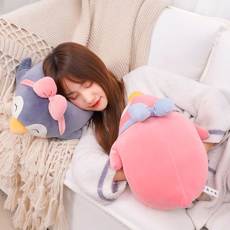 Kawaii Plushie бант пингвин плюшевые игрушки милые подушки набивные животные Акула