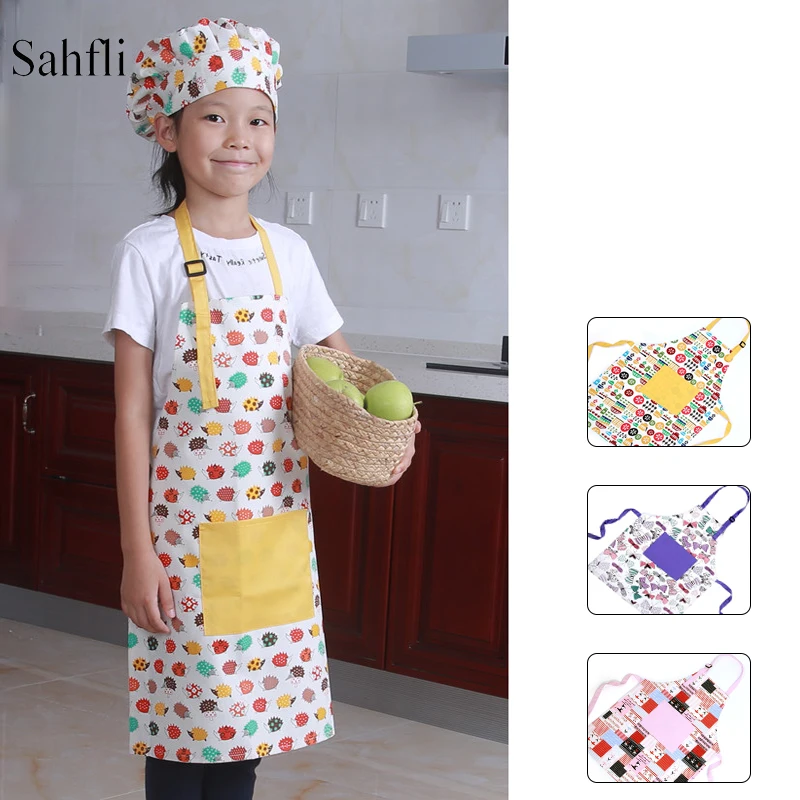 

Кухонный Фартук в клетку с мультяшными животными, Модный хлопковый фартук без рукавов, домашний фартук для выпечки, инструменты для уборки ...