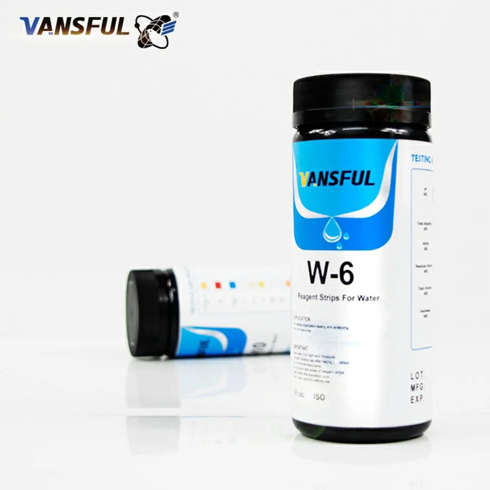 6 в 1 Инструмент Твердость воды тест полоски PH горячая ванна Щелочность аквариум