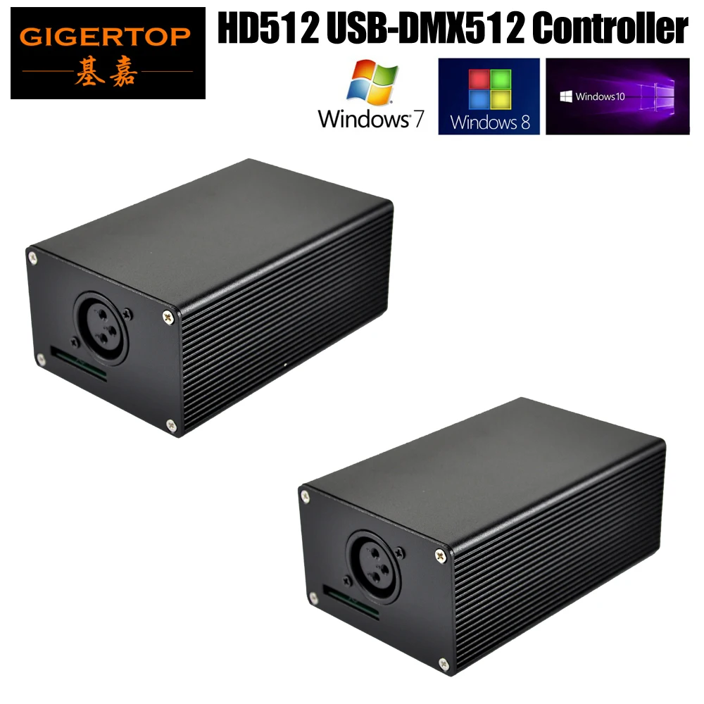 Бесплатная доставка 2xlot DMX 512 USB контроллер HD512 PC/SD Режим 3Pin XLR поддержка FreeStyler FlyPig
