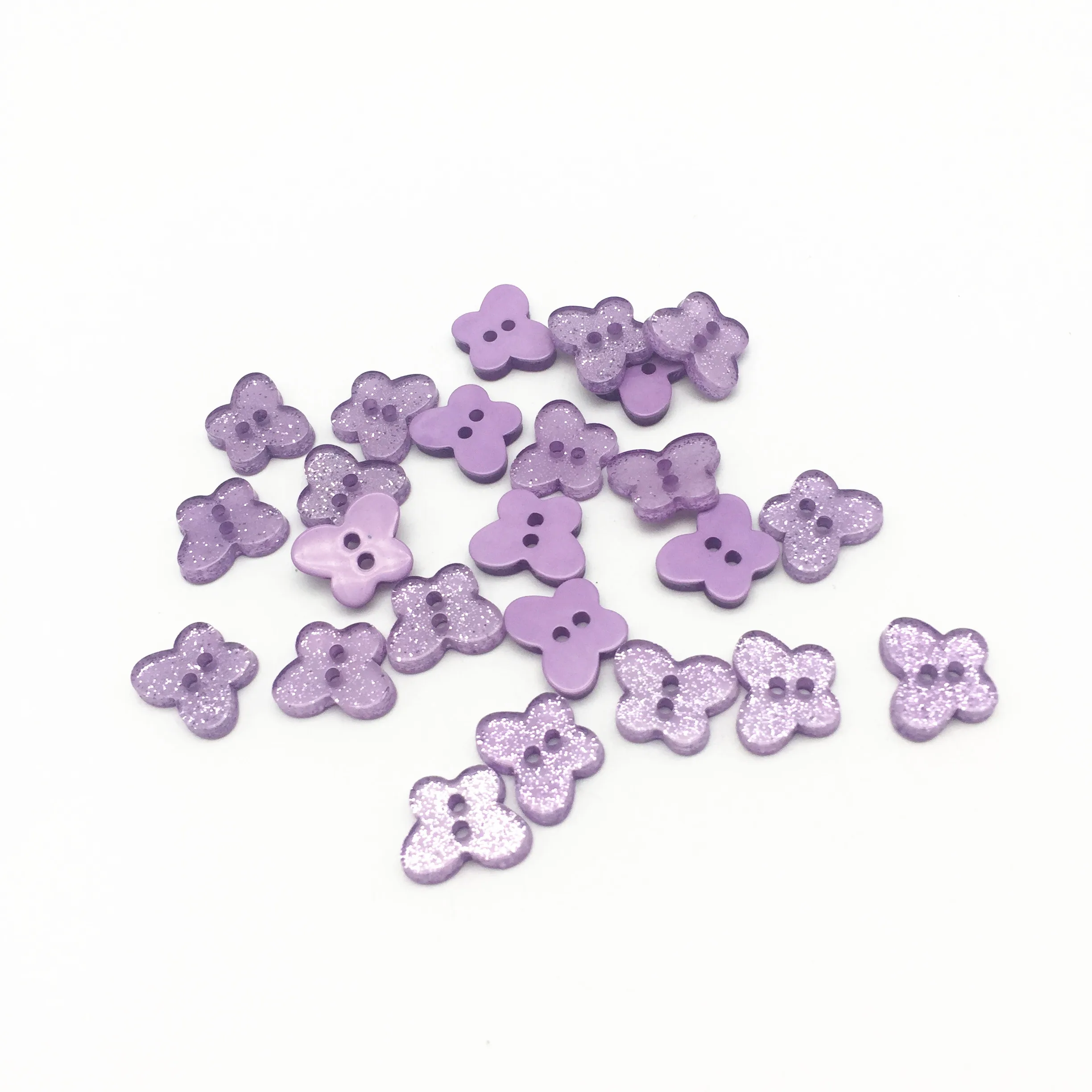 Пуговицы из смолы с блестками и бабочками 13 мм 2 отверстия аксессуары для шитья