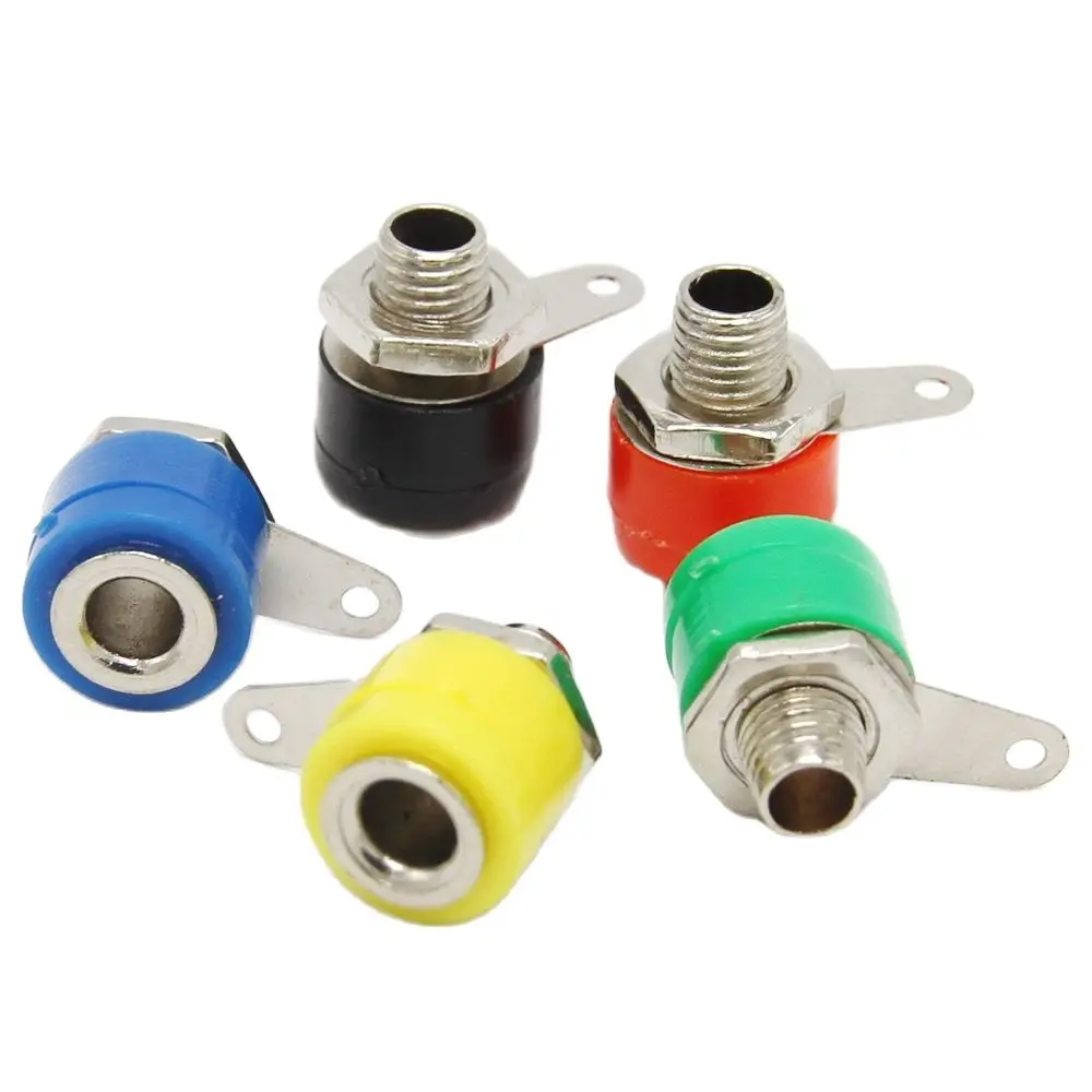 

10pcs/lot 4mm banana binding post 4mm banana socket 5color