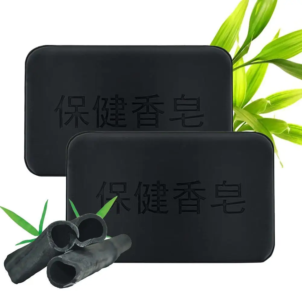 40g Propolis Charcoal Soap Active Energy Drug Bactericidal Soap Black Bamboo Soap Face Body Clear Anti Bacterial Soap