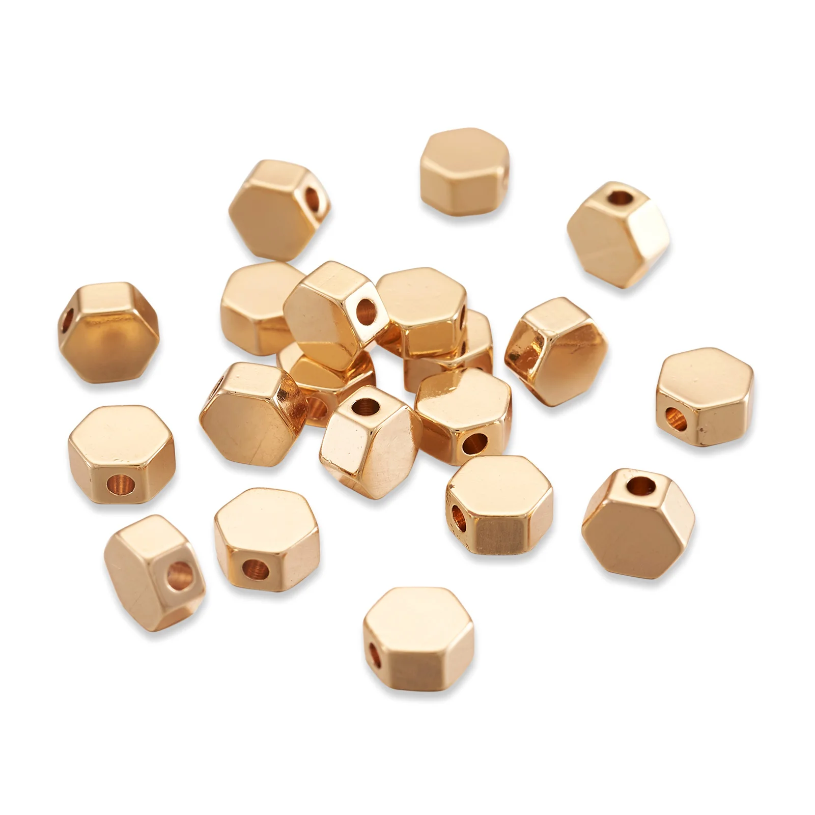 

Золотистые шестигранные бусины-разделители 20 шт./лот, латунные бусины россыпью для изготовления ювелирных изделий, аксессуары «сделай сам»...