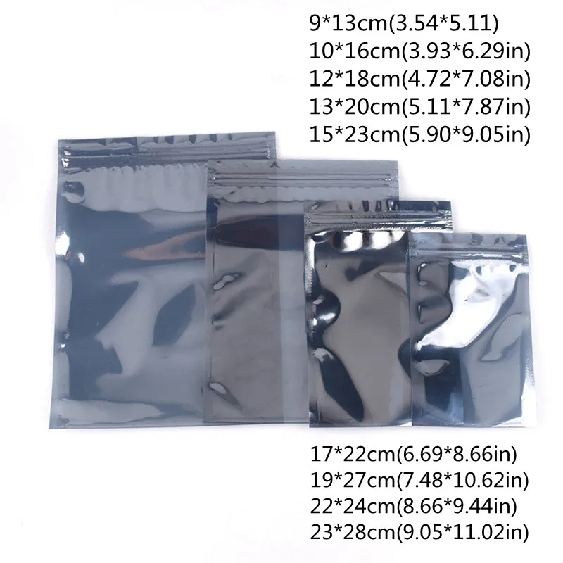 Anti Static Shielding Zip Lock Bag Anti-static Instrument Pack Translucent Resealable Bag Self Seal Electronic Accessories Bags