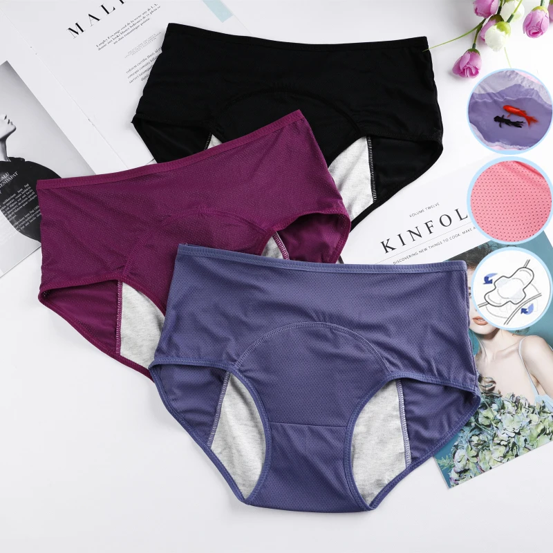 Менструальные трусики нижнее белье непротекаемые трусы женские хлопковые