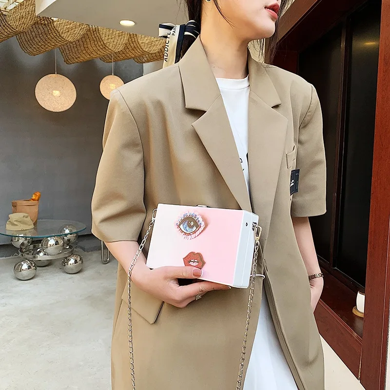 

2021 Fashion Graffiti Square Hand Bags Women Trendy Printing tote Chians Purses INs Scrawl New Design Girls Flap Shoulder Bolsas