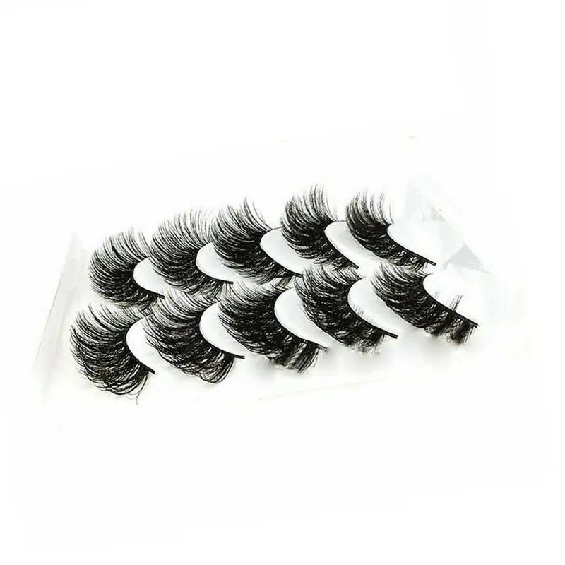 5 Pairs Natural Mink Hair False Eyelashes Cross Long Messy Makeup Fake Eye Lashes Extension Make Up Beauty Tools | Красота и здоровье