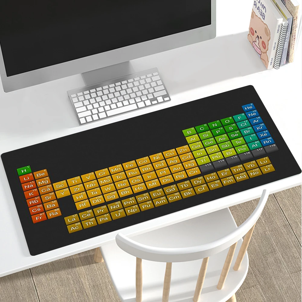 

Periodic Table of The Elements gaming accessories Mouse Pad Gamer XL XXL Computer keyboard Mousepad 900x400mm speed pc desk mat