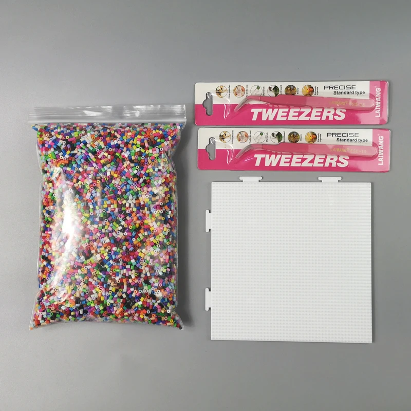 

Yantjouet 2.6mm 1,0000pcs with Accessory Pegboard OPP Bag beads for kid Hama Beads diy Puzzles high quality Handmade gift toy