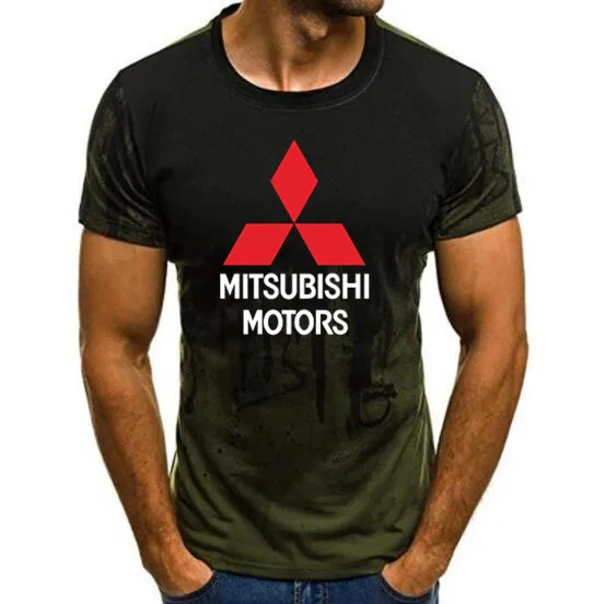 Новинка лета 2019 футболка Mitsubishi для мужчин и женщин с коротким рукавом работы