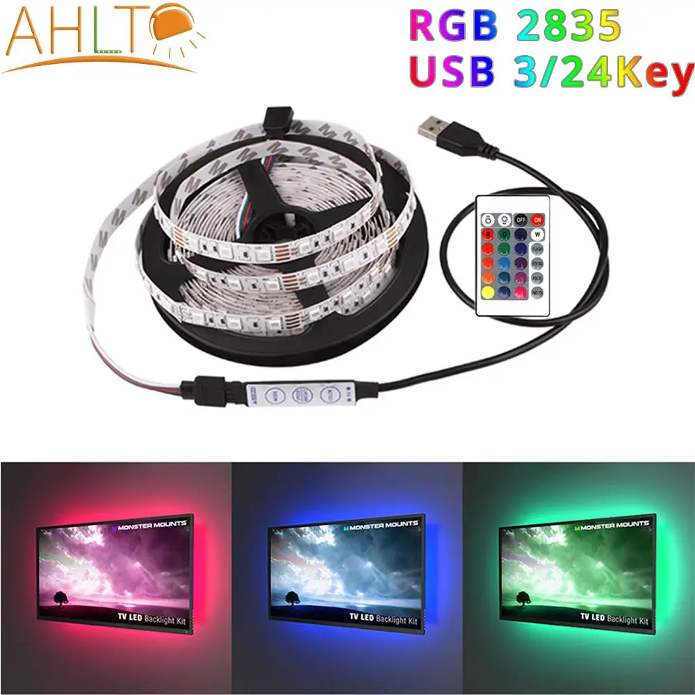 

5V USB Led Strip Light RGB 2835 Single Color Decorative Light Wall Lamp Christmas Desk Lamp Tape for TV Background Lighting Neon