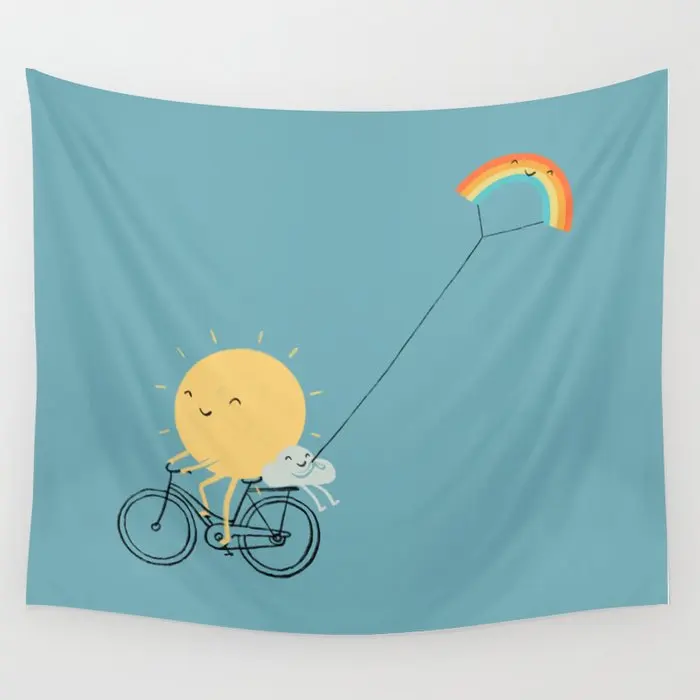 

Гобелен радужного воздушного змея, настенный ковер для спальни, психоделические гобелены, художественные аксессуары для украшения дома, де...