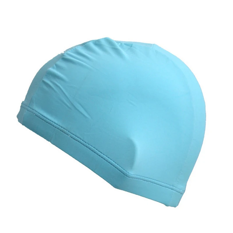 

Outdoor indoor sports cap solid color polyester swimming cap sport cap