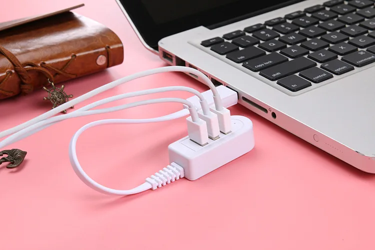 Высокоскоростной 3 порта USB 2,0 концентратор удлинитель разветвитель для ноутбука ПК Компьютерное зарядное устройство Прямая поставка