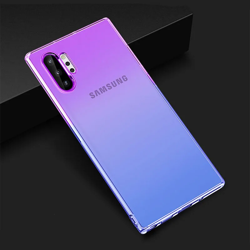 Soft Case For Samsung Galaxy Note 10 Plus Pro Luxury Gradient Cover Armor Bumper shockproof case |