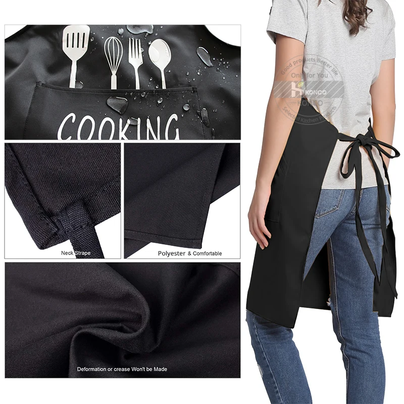 Фартук масляный Konco регулируемый водонепроницаемый унисекс с карманами для дома