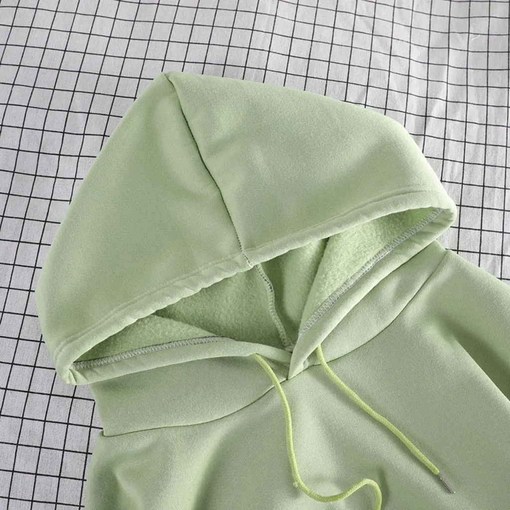 Осенне-зимние женские флисовые толстовки с капюшоном зимние модные милые