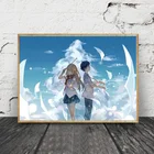 Настенная Картина на холсте, домашний декор, ваша ложь в апреле, анимационный скандинавский плакат, печатные модульные картины для гостиной