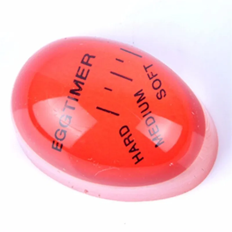 

1pcs Egg Perfect Color Changing Timer Yummy Soft Hard Boiled Eggs Cooking Kitchen Eco-Friendly Resin Egg Timer Red timer tools