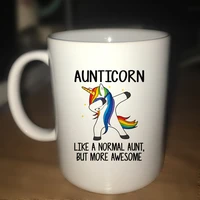 auntiicorn mug 110z unicorn funny mug aunt gift ceramic mug christmas gift tea milk cup mugs