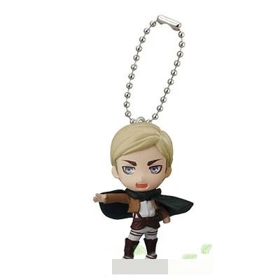 Japanese anime Attack on Titan swing collection 2 capsule toy Eren Jaeger Erwin Smith Levi Ackerman Zoe Lenz figure keychain images - 6