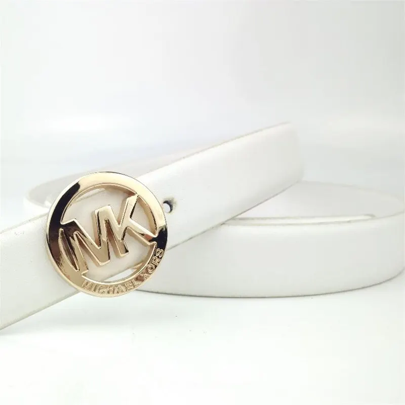 

Free shipping Women Gifts K-M Belt Double Classic High Quality Buckle Real Genuine Leather Belts wide 2.5cm